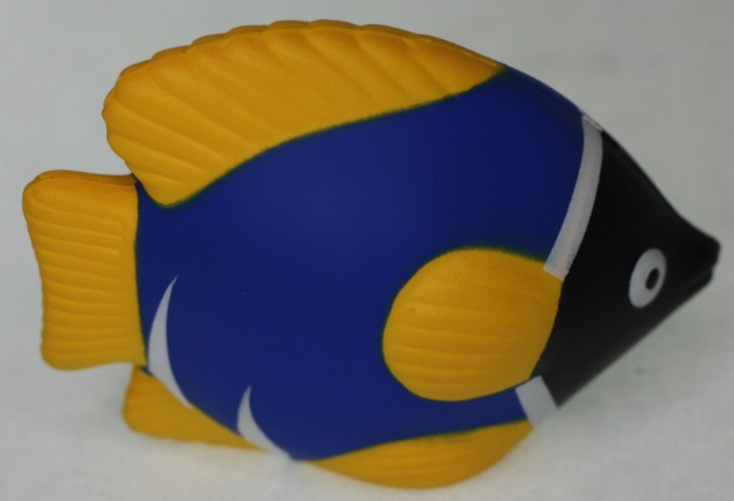 Stress Shaped Fish Blue