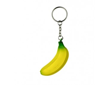 Logo Branded Stress Banana Keychains