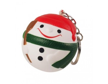 Snow Man Stress Ball Keyrings Branded