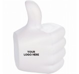 White Stress Ball Thumbs Up Branded